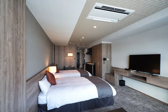 غرفة سوبيريور بسريرين منفصلين بإطلالة على الجبل بمطبخ صغير، Winery Hotel & Condominium Hitohana 3/5