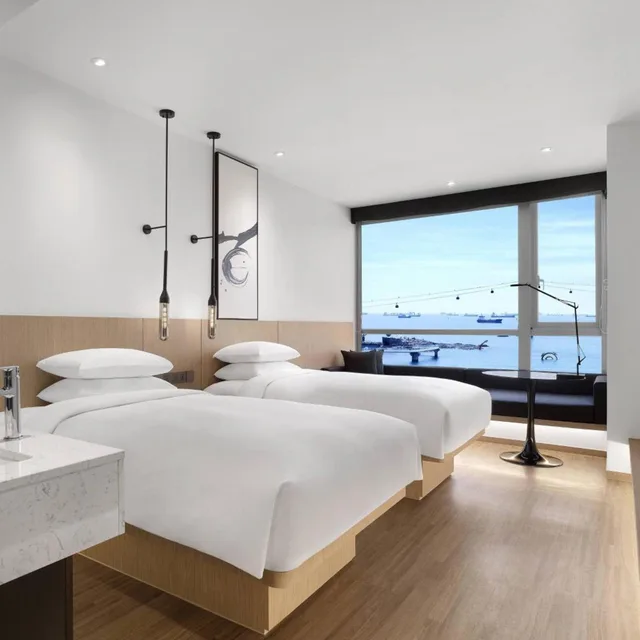 غرفة قياسية بسريرين منفصلين بإطلالة على البحر، Fairfield by Marriott Busan Songdo Beach 2/6