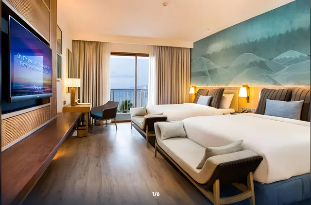 غرفة بريميير بسريرين كوين بإطلالة على البحر، Modala Beach Resort 1/1