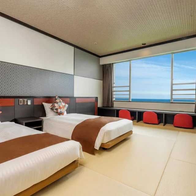 Japanese, Horizon, Twin Beds، Hotel New Akao 2/4