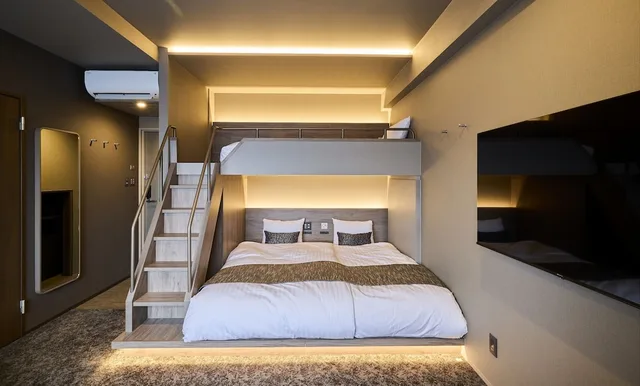 غرفة ثلاثية بسرير بطابقين وثلاثة أسرّة مع أريكة، Fav Hotel Kagoshima Chuo 1/3