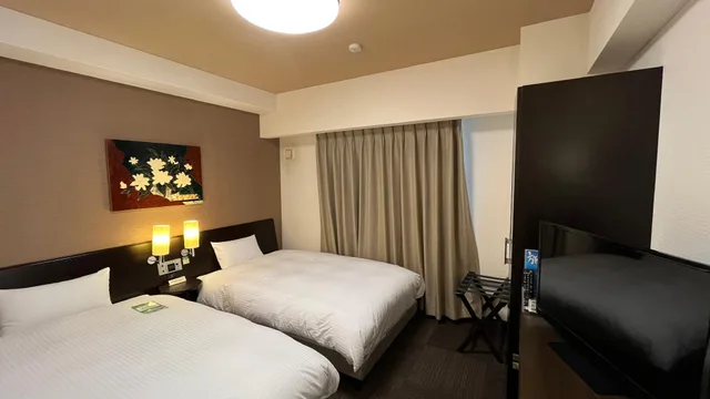 غرفة سوبيريور بسريرين منفصلين بدون إطلالة للمدخنين، Hotel Route-Inn Iwata Inter 1/1