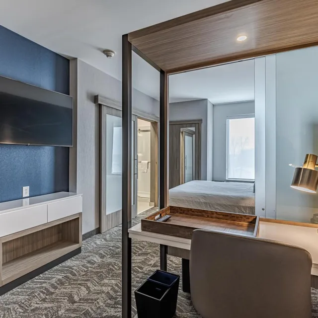 جناح بسرير كينج مع سرير سحّاب إضافي مع أريكة لذوي الإعاقة، SpringHill Suites by Marriott Fort Wayne Southwest 3/4