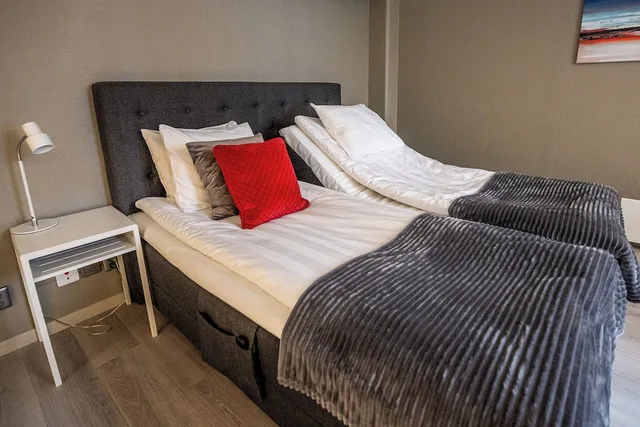غرفة بسريرين منفصلين بإطلالة على الفناء لذوي الإعاقة، Hotel Stensson 9/10