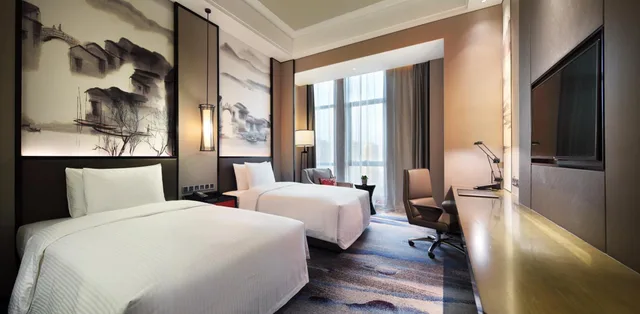 Deluxe, Twin Beds, Executive Level، WANDA REALM YIWU 1/2