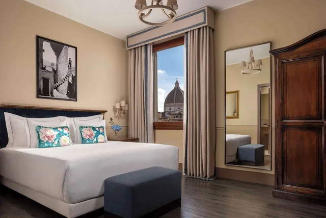 غرفة بريميوم بسرير مزدوج بإطلالة، Tivoli Palazzo Gaddi Firenze Hotel 1/4