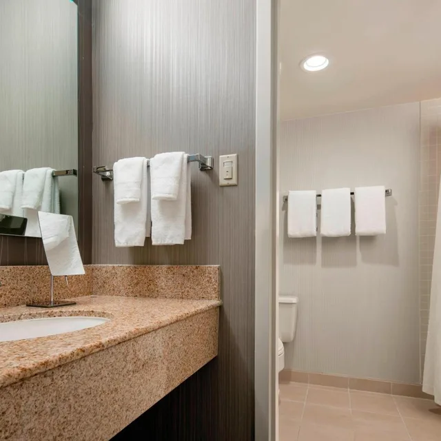 جناح بسرير كينج مع أريكة لذوي الإعاقة، Courtyard by Marriott San Francisco Airport 5/6