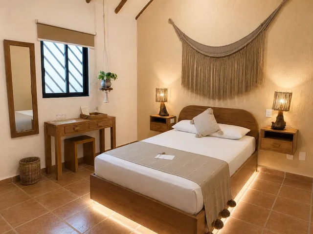 كابينة بسرير مزدوج، Hotel Colibri Beach 5/10