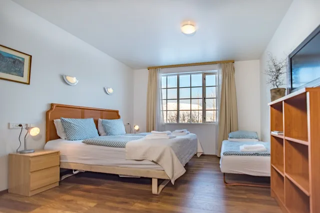 استوديو اقتصادي بسريرين منفصلين بإطلالة على الجبل بمطبخ صغير، Laxnes Hotel 1/10