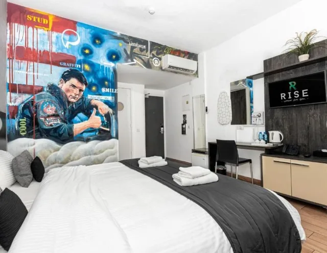 غرفة ديلوكس مفردة بسرير مزدوج، Rise Street Art Hotel 5/9