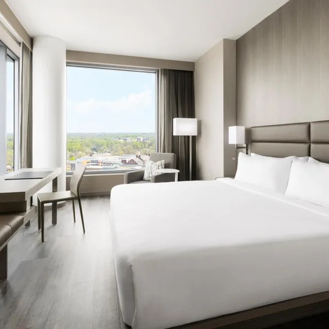 غرفة بسرير كينج بإطلالة على المدينة في طابق مرتفع، AC Hotel by Marriott Bethesda Downtown 1/7