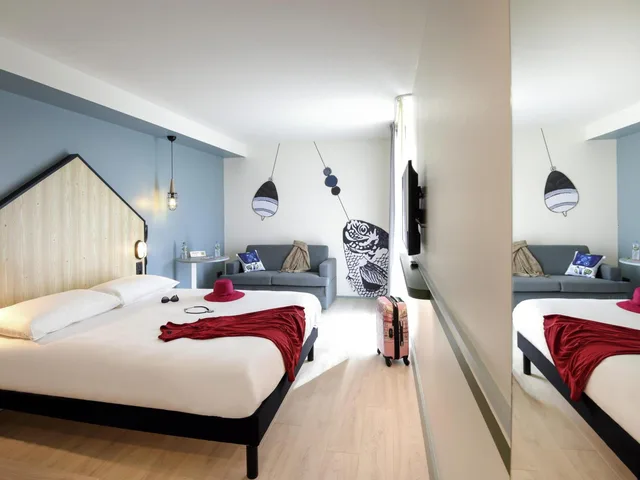 غرفة عائلية بسرير مزدوج مع أريكة، Ibis Styles Arcachon Gujan-Mestras 5/7