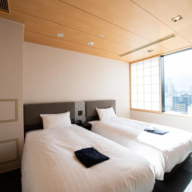 غرفة بسريرين منفصلين بأرضية تاتامي، Welina Hotel Premier Osaka Namba 2/4