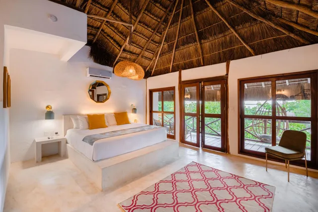 غرفة ديلوكس بسرير كوين، Azulea Hotel and Spa Bacalar 4/6