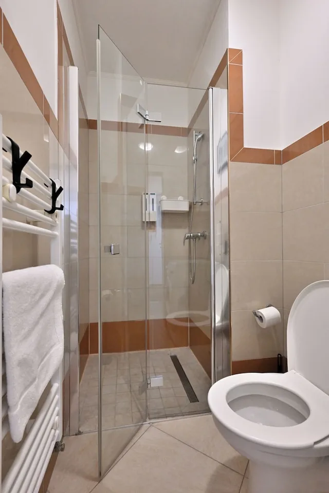 شقة تقليدية بسرير بطابقين بغرفتي نوم مع أريكة بمطبخ، Hybernska Apartments 8/10