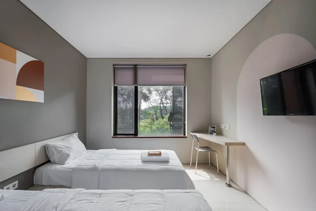 غرفة ديلوكس بسريرين منفصلين، Wanadu Residence 1/4