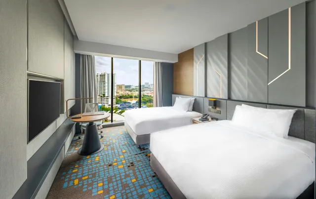 غرفة ديلوكس بسريرين منفصلين بإطلالة على المتنزه، DoubleTree by Hilton Shah Alam i-City 4/9
