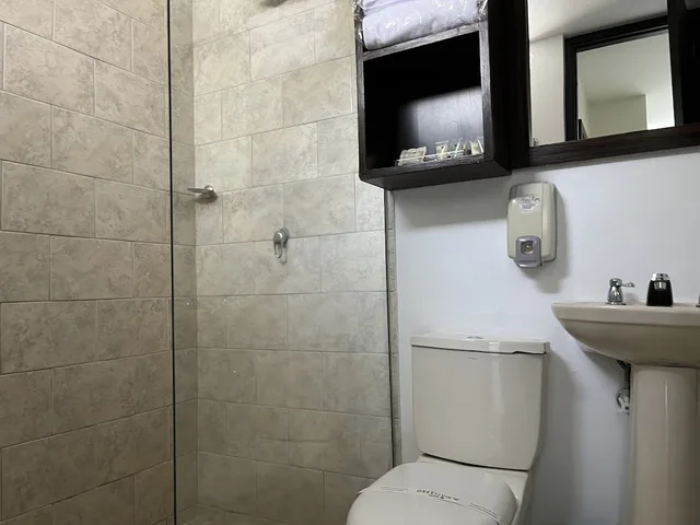 غرفة عائلية بسرير مزدوج وسرير فردي وسرير بطابقين، Hotel Greenview Medellin 9/9