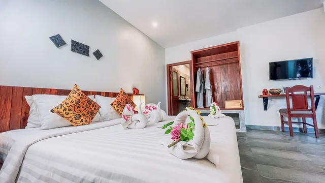 استوديو بسرير كينج بشرفة، Indra Angkor Residence 1/10