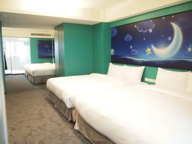 غرفة عائلية رباعية بسريرين مزدوجين، Fairytale Yisu Hot Spring Hotel 4/8