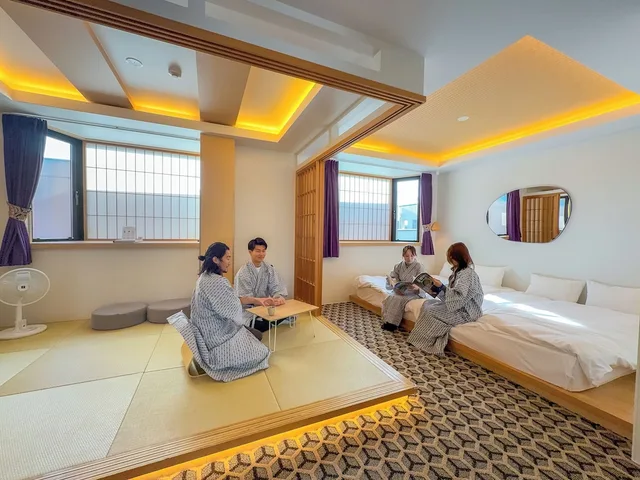 غرفة ديلوكس بسريرين مزدوجين وفرشتي فوتون، Hotel Imagine Kyoto 8/10