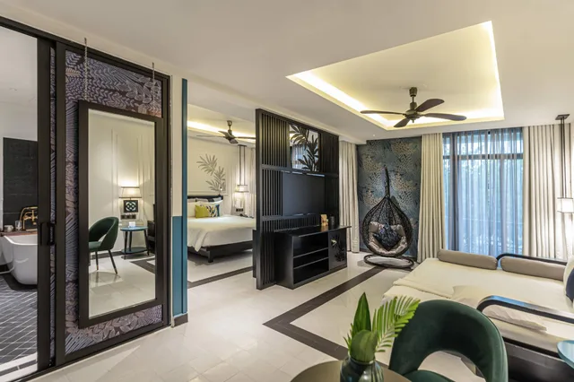 غرفة ديلوكس عائلية بسرير كينج مع أريكة، Maison Vy Hotel 2/2