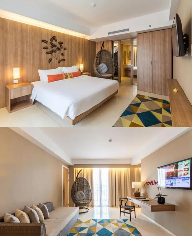 جناح جونيور بسرير كوين بشرفة، Grand Zuri Kuta Bali 1/3