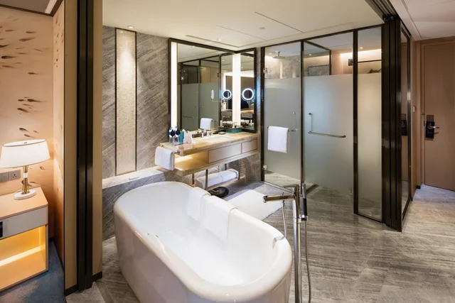 جناح جونيور بسرير كينج بإطلالة على النهر، Hilton Quanzhou Riverside 3/3