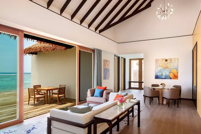 3 Bedrooms, Water Villa, Sunset, 2 King Beds, Private Pool, Lounge Access, Radisson Blu Resort Maldives 3/7