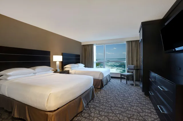 Suite, 2 Queen Beds, Canadian Falls View, Sofa, Accessible, Embassy Suites By Hilton Niagara Falls Fallsview 3/6