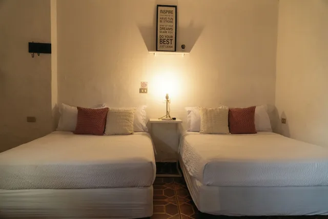 غرفة كلاسيكية بسريرين مزدوجين بحمام خاص، La Casa de Mamapan 3/10