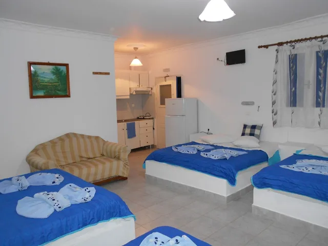 1 Bedroom, Superior, Studio, 4 Queen Beds, Balcony, Garden Area، Kapetanios Studios 1/2