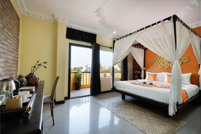 غرفة ديلوكس بشرفة، Central Indochine D Angkor Hotel 3/4