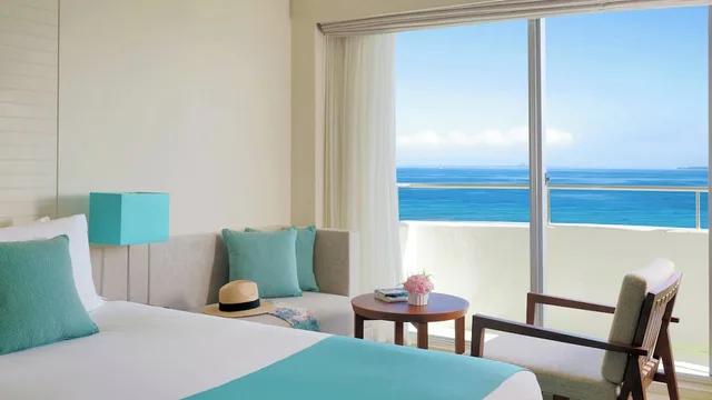 غرفة كلاسيكية بسريرين منفصلين بإطلالة على البحر مع دخول صالة النادي، Ana Intercontinental Manza Beach Resort 4/7