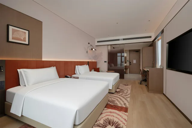 غرفة بسريرين منفصلين، Hilton Garden Inn Jingzhou Shashi 1/2