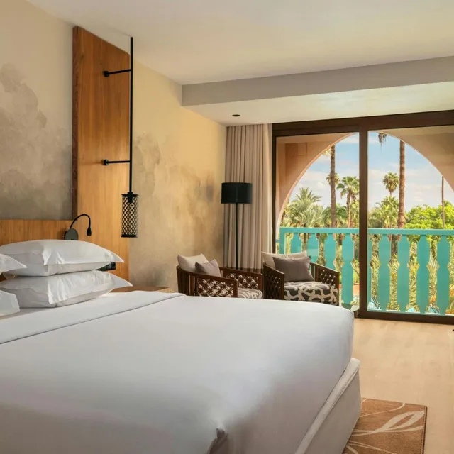 غرفة بسريرين منفصلين بإطلالة على الحديقة، Marriott Meridien N'fis 8/16