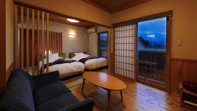 Japanese Western, Connecting, Space, Modern, Twin Beds، Hotel Shikimi 1/1