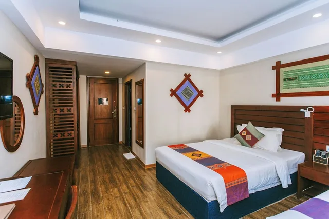 غرفة سوبيريور بسريرين منفصلين بإطلالة على المدينة، Sapa Charm Hotel 10/10