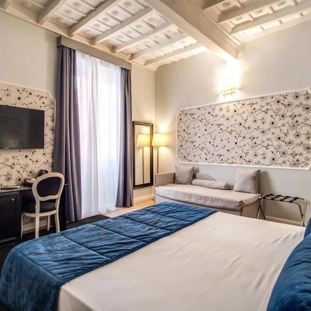 غرفة ثلاثية بسرير فردي، Relais Fontana di Trevi 3/7
