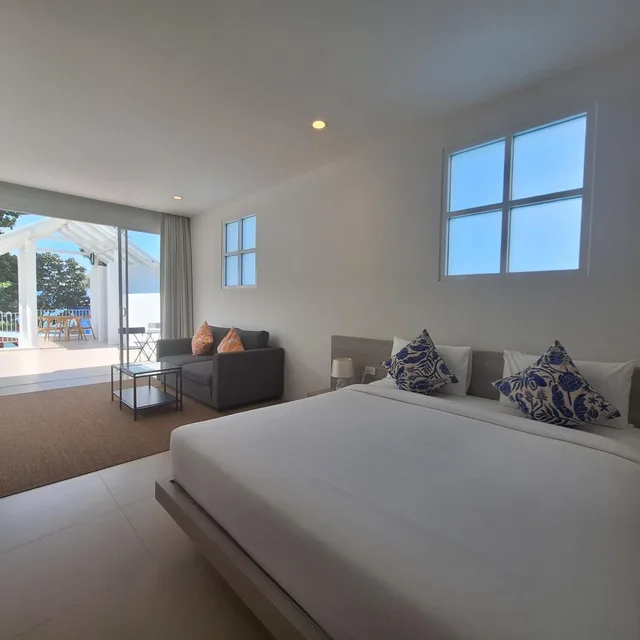 جناح بسرير كوين بإطلالة على البحر، Baan Fah Resort 1/1
