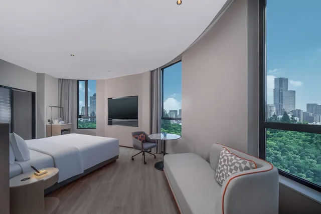 جناح بسرير كينج بإطلالة على المدينة بغرفة نوم واحدة، Holiday Inn Express Shanghai on The Bund 3/4