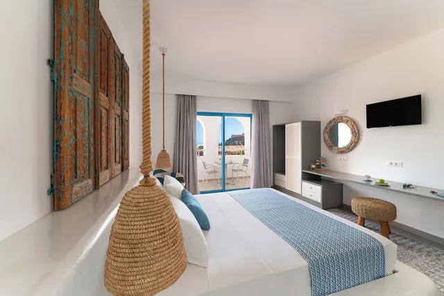 غرفة بانورامية بسرير مزدوج بشرفة، Lindos Portes Suites 7/10