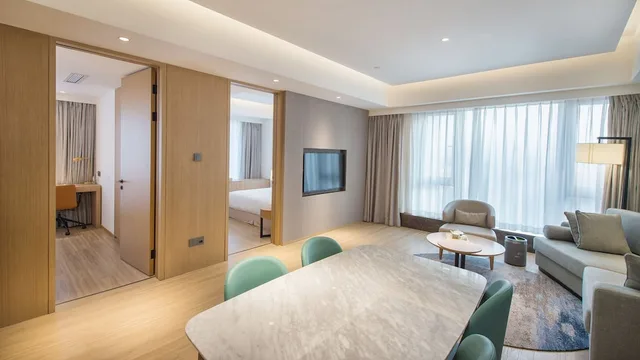 جناح ديلوكس بسرير كينج وسرير فردي بغرفتي نوم، Shama Serviced Apartments Zijingang Hangzhou 3/4