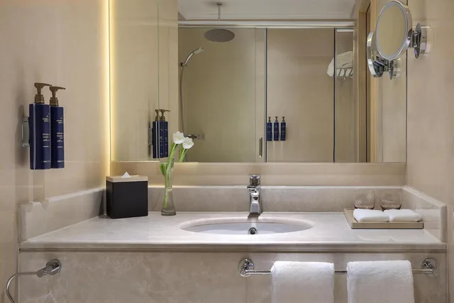 غرفة بسرير كينج لذوي الإعاقة، Diyar Ajwa, Tapestry Collection by Hilton 13/15