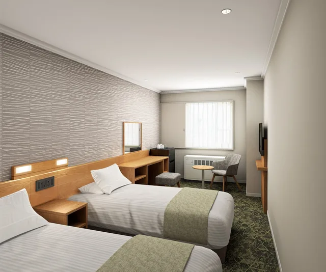 غرفة بسريرين منفصلين، Kusatsu Onsen Hotel Resort 1/4