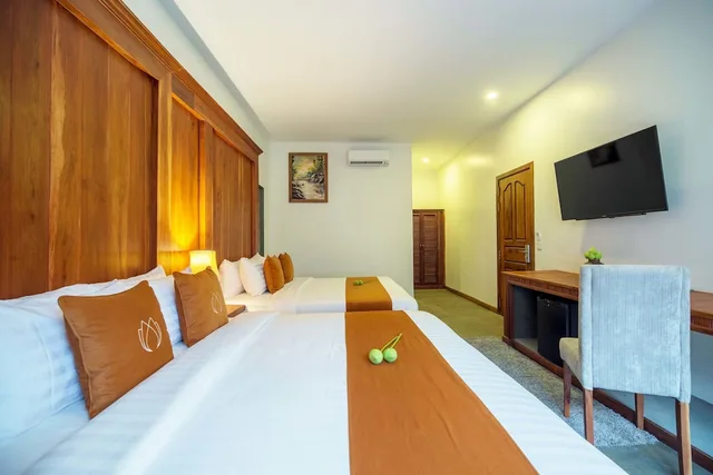 غرفة ديلوكس بسريرين منفصلين وسريرين كينج بشرفة، Won Residence & Spa 2/5
