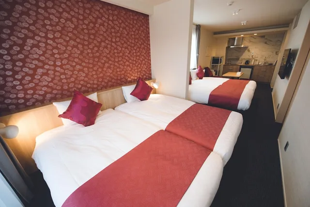 غرفة رباعية بأربعة أسرّة، HOTEL MASTAY jingumichi 4/10