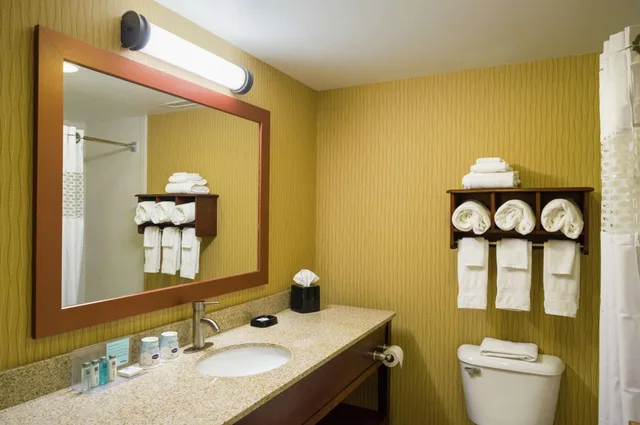 غرفة بسرير كينج مع أريكة بمطبخ صغير، Hampton Inn Selinsgrove/Shamokin Dam, PA 3/3