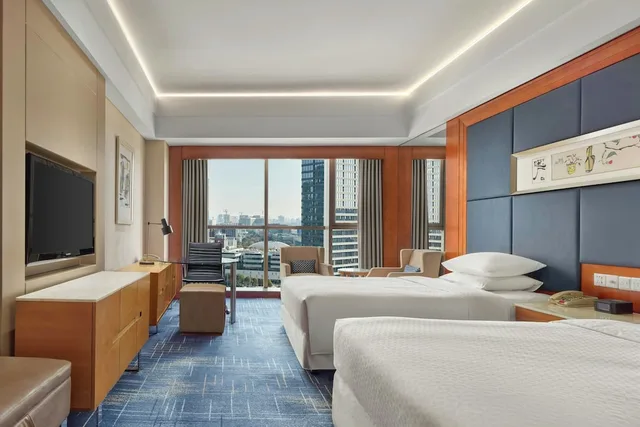 غرفة بسريرين مزدوجين بإطلالة على المدينة، Four Points by Sheraton Suzhou 2/6