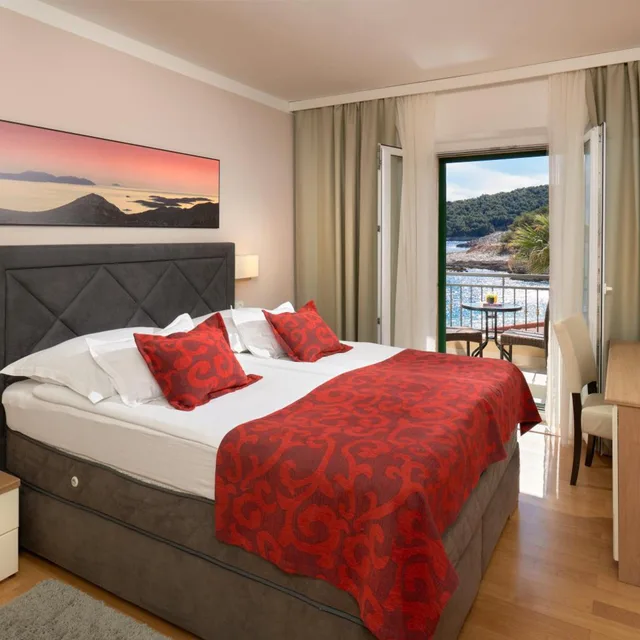 جناح بإطلالة على البحر بشرفة، Hotel Fortuna 5/10